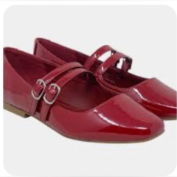 New Steve Madden Women's Mary-Jane Ballet Patent Flats in burgundy Red Size 8 - Picture 12 of 12